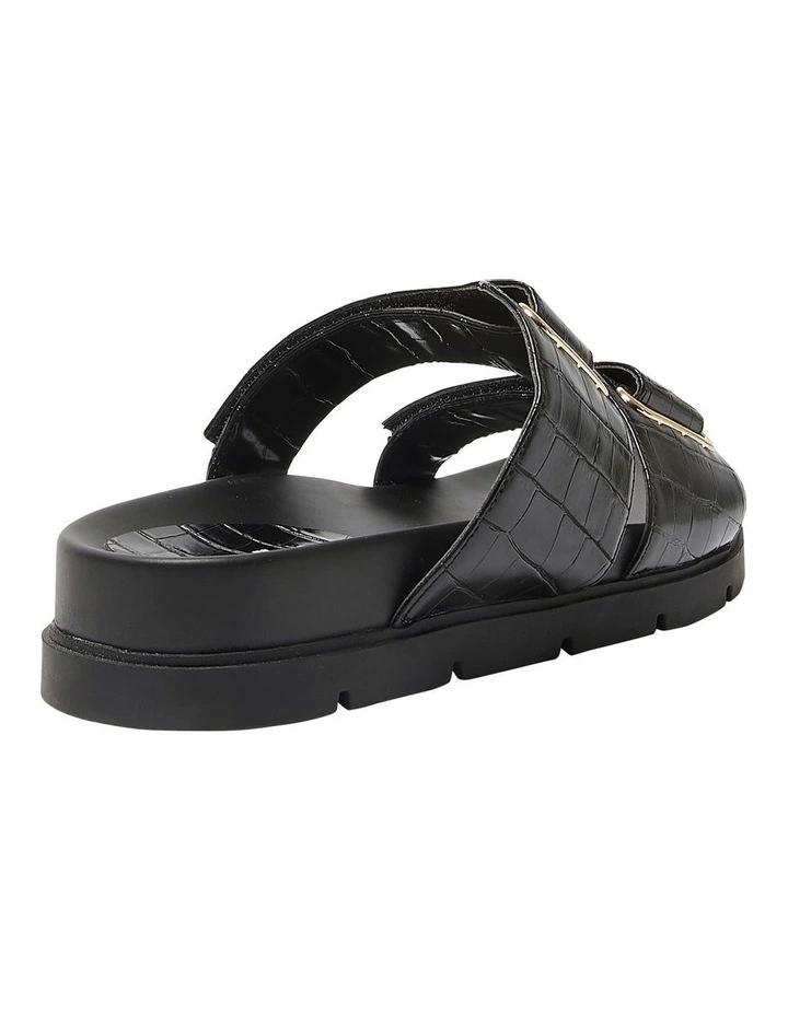 Calvin Sandals in Black Croc Print image 4