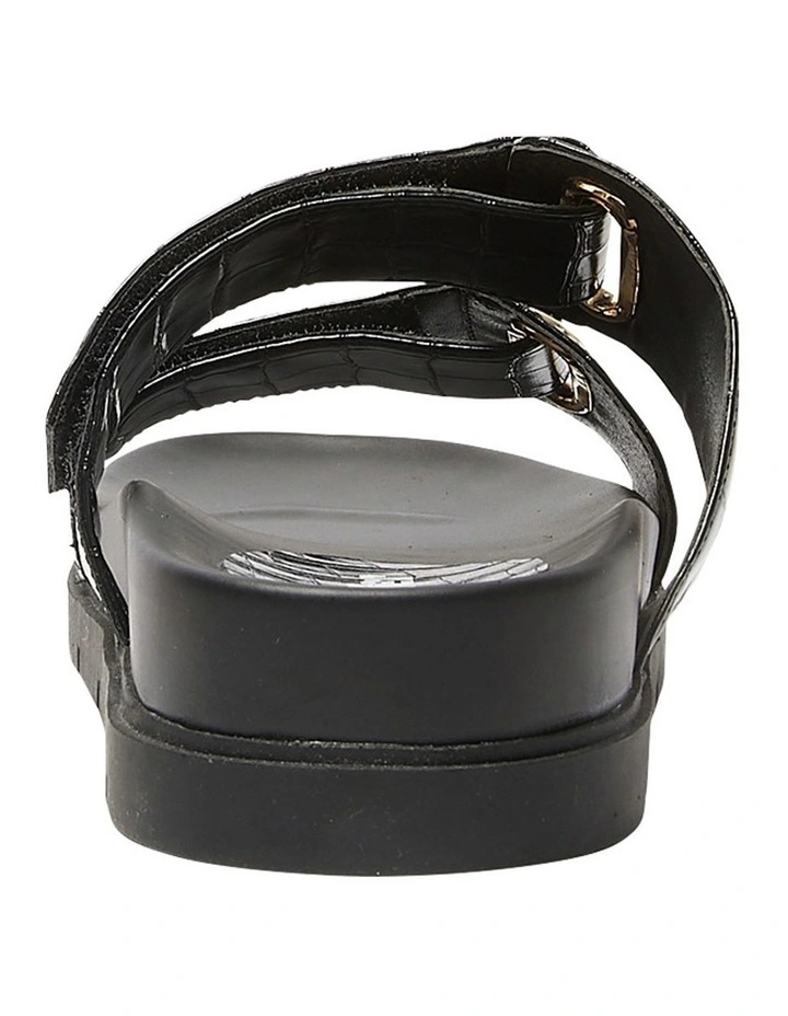 Calvin Sandals in Black Croc Print image 5