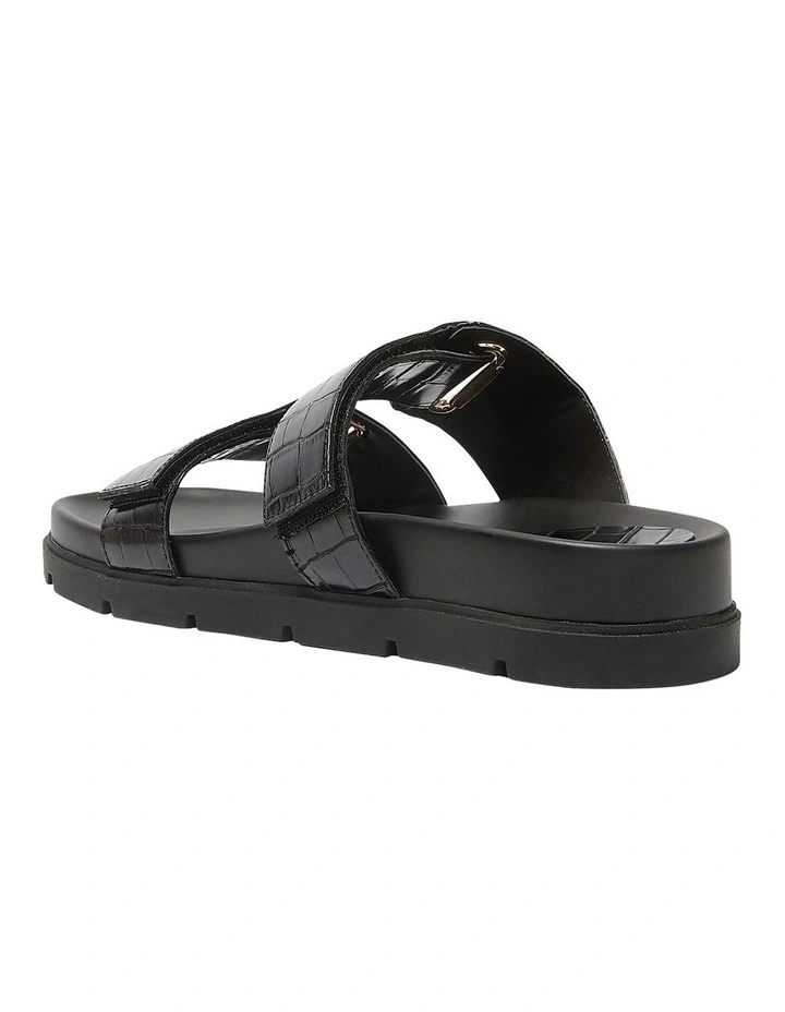 Calvin Sandals in Black Croc Print image 6