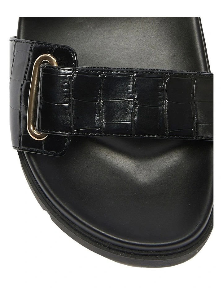 Calvin Sandals in Black Croc Print image 7