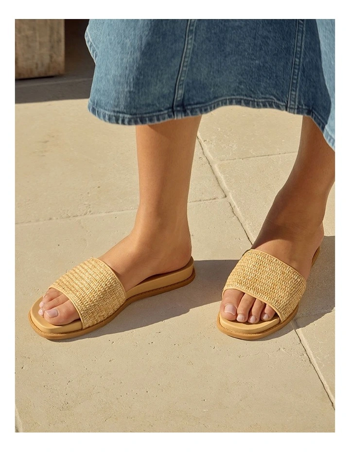 Daphne Sandals in Tan Raffia image 2