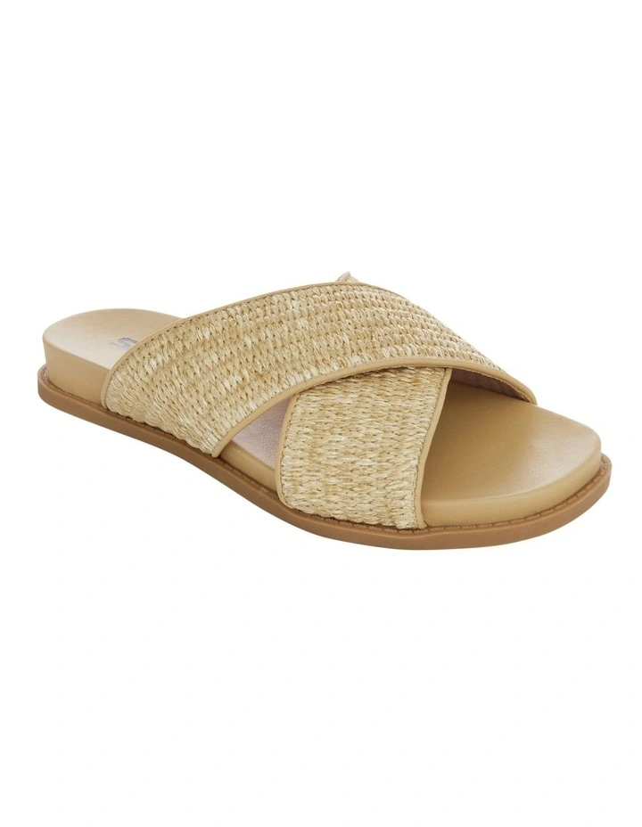 Dayna Sandals in Tan Raffia image 2