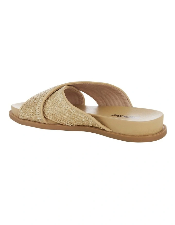 Dayna Sandals in Tan Raffia image 3