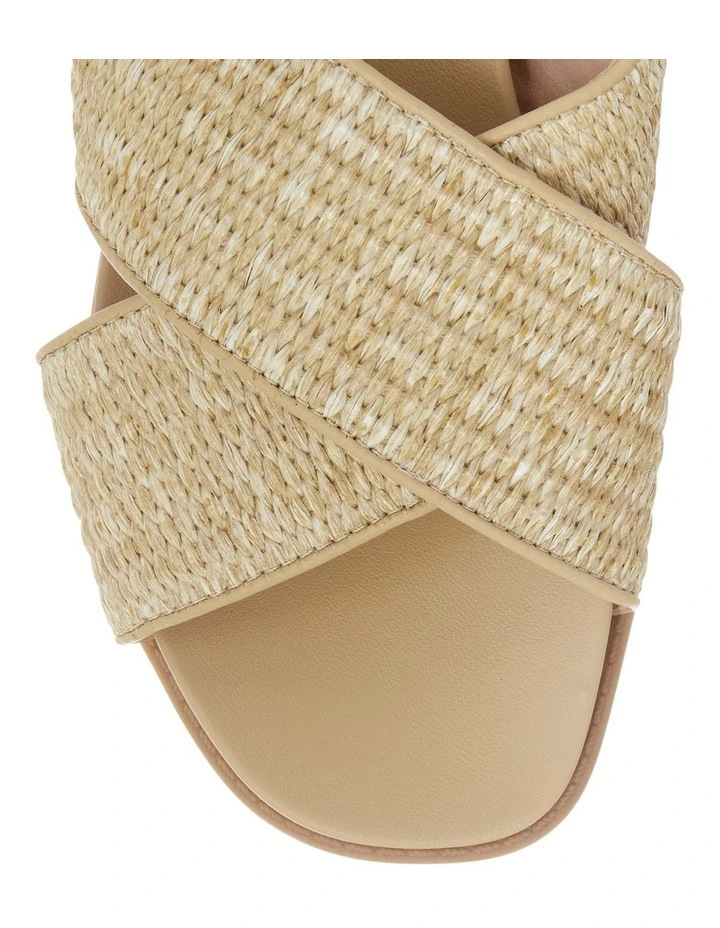 Dayna Sandals in Tan Raffia image 4