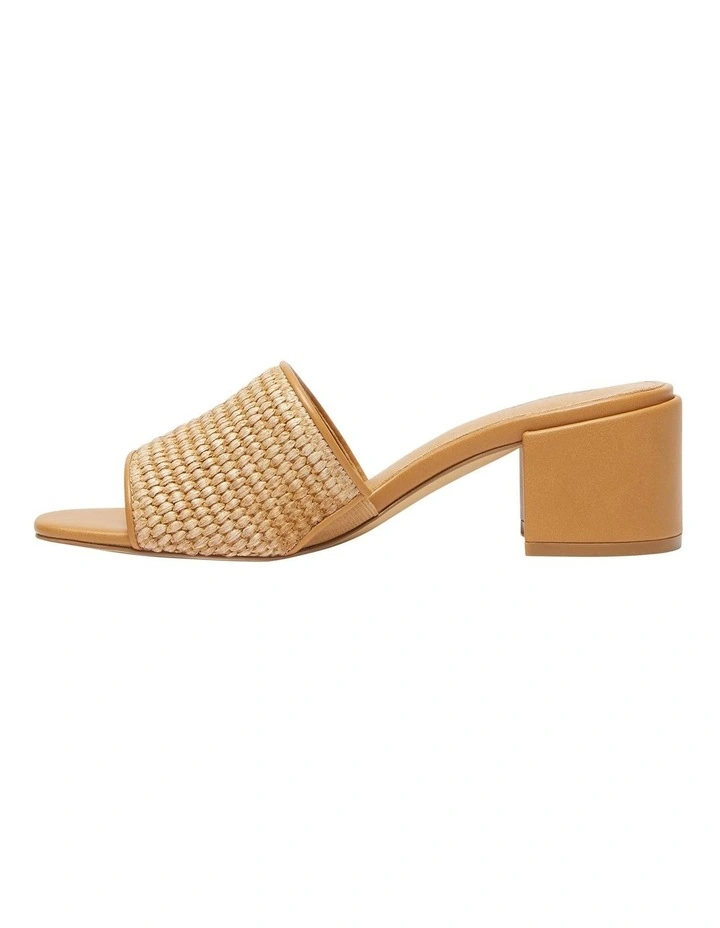 Glenda Sandals in Tan Raffia image 3