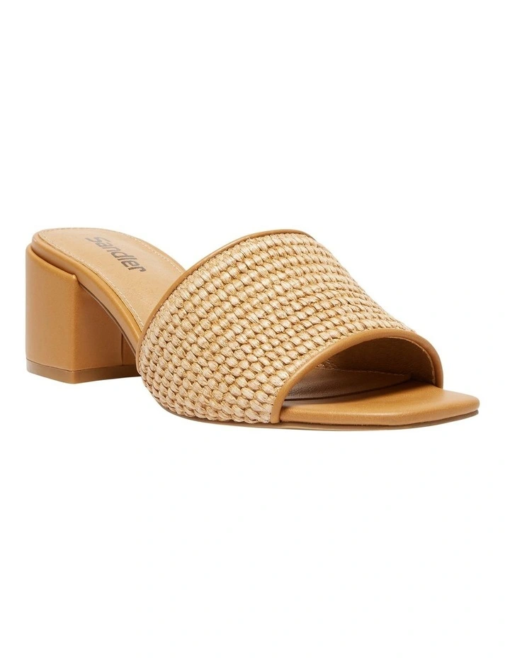 Glenda Sandals in Tan Raffia image 5