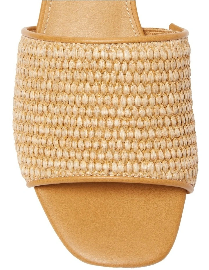 Glenda Sandals in Tan Raffia image 7