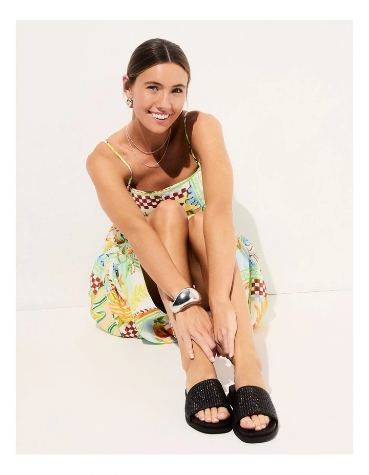 Daphne Sandals in Chocolate Raffia image 2