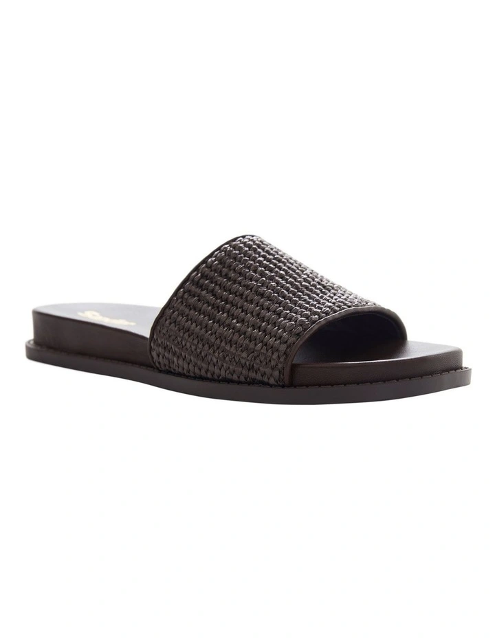 Daphne Sandals in Chocolate Raffia image 3