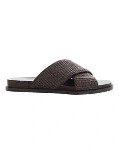 Dayna Sandals in Chocolate Raffia
