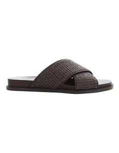Dayna Sandals in Chocolate Raffia