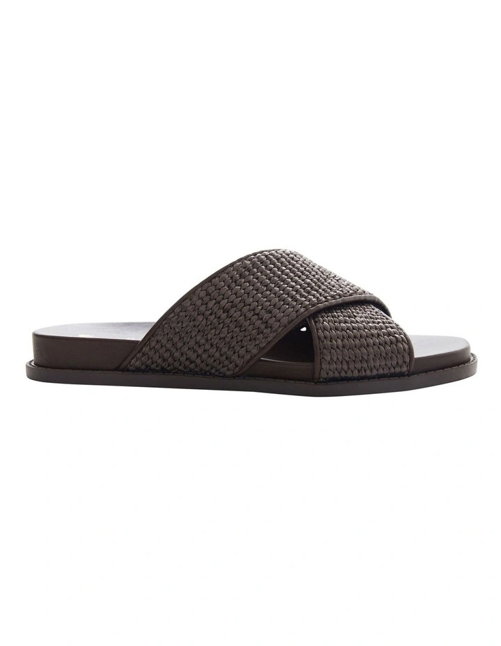 Dayna Sandals in Chocolate Raffia image 1