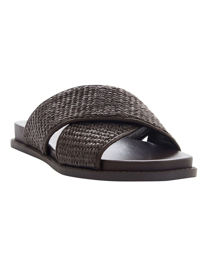 Dayna Sandals in Chocolate Raffia image 2
