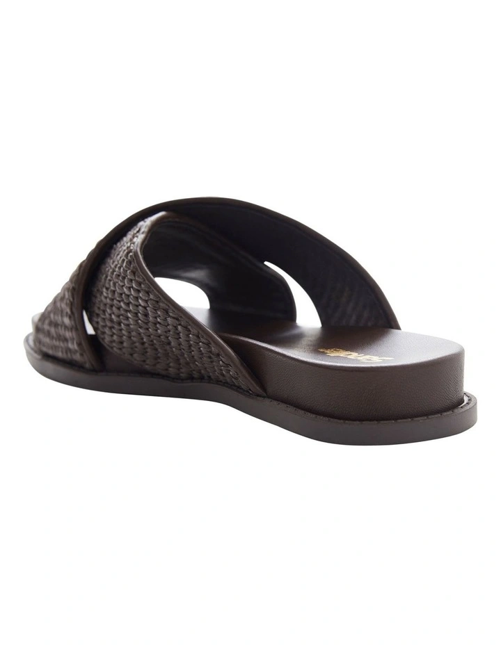 Dayna Sandals in Chocolate Raffia image 3