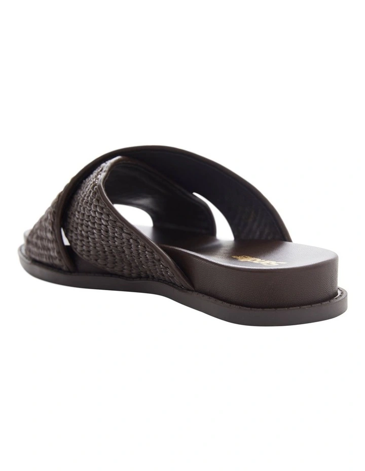 Dayna Sandals in Chocolate Raffia image 4