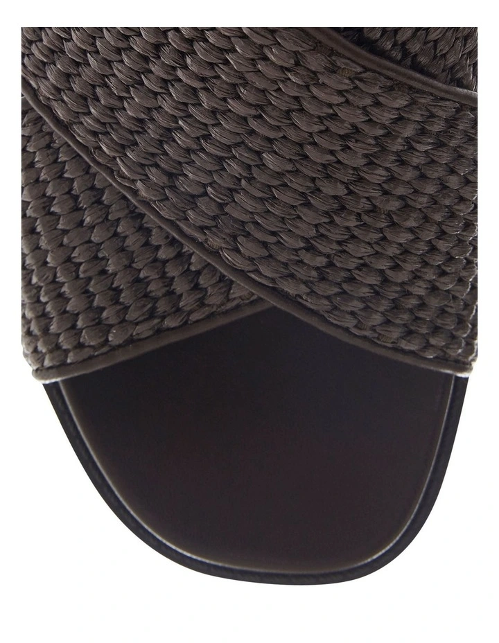 Dayna Sandals in Chocolate Raffia image 4