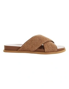 Dayna Sandals in Caramel Raffia