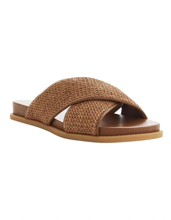 Dayna Sandals in Caramel Raffia image 2