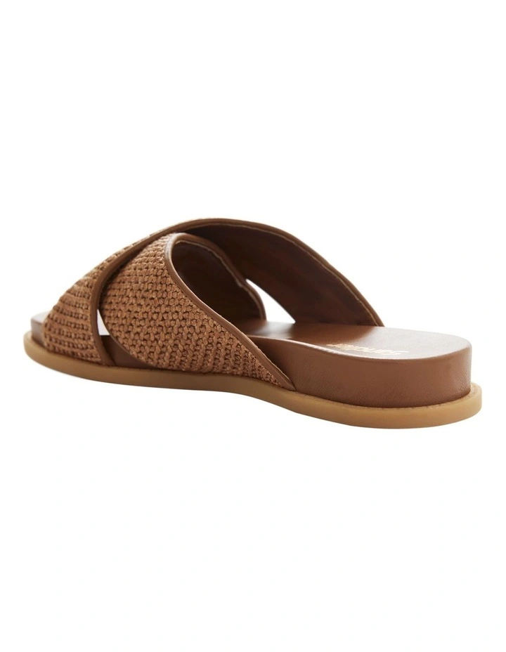 Dayna Sandals in Caramel Raffia image 3