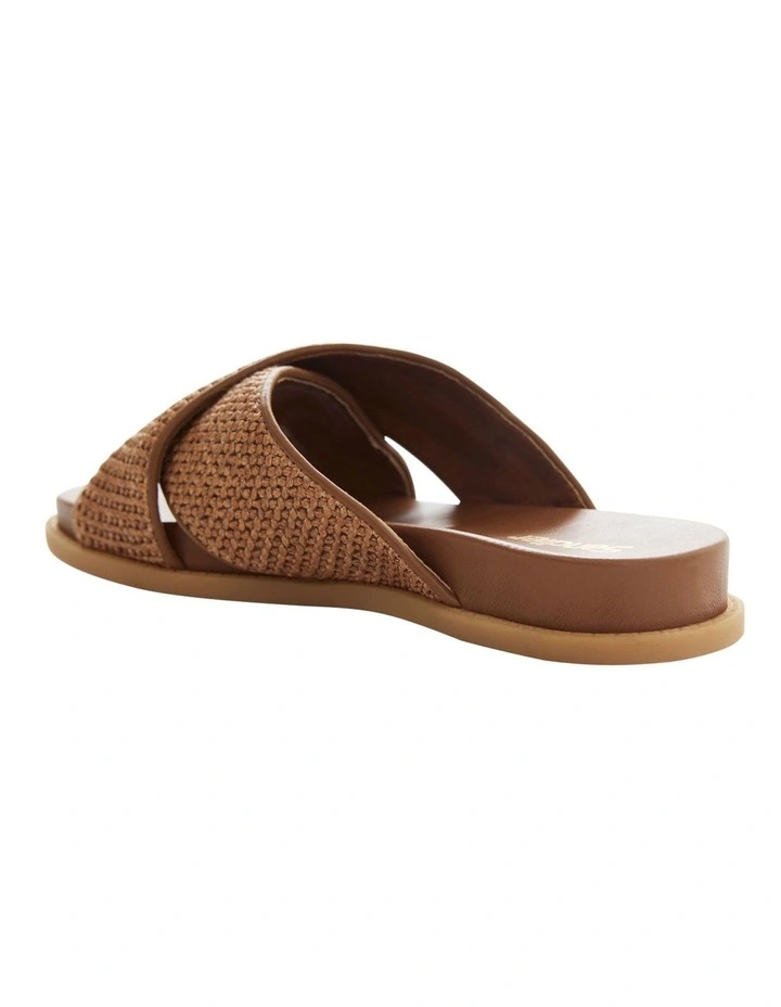 Dayna Sandals in Caramel Raffia image 3