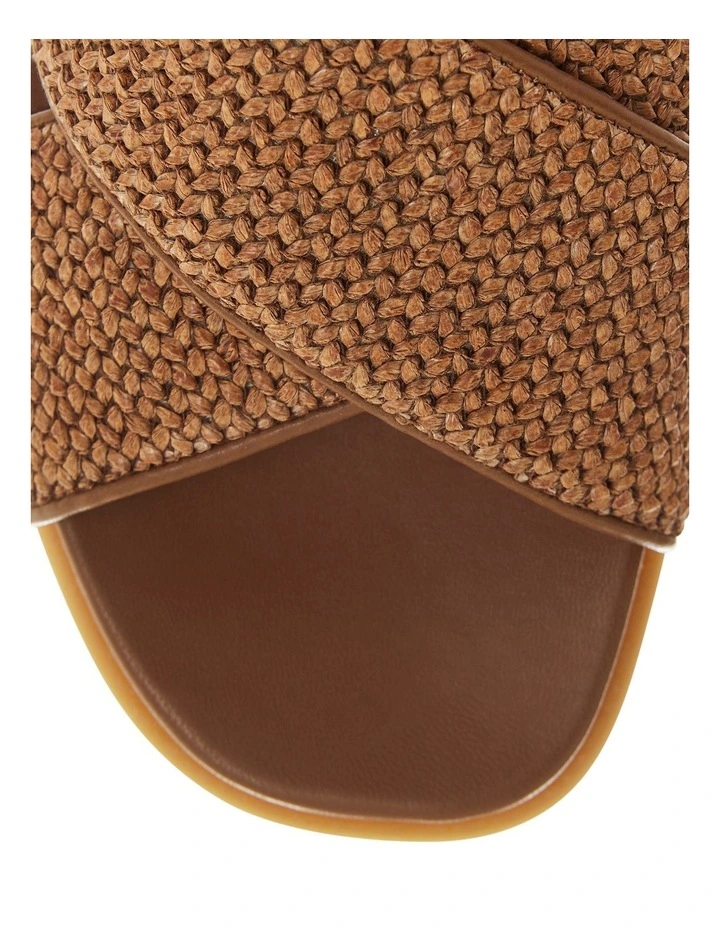 Dayna Sandals in Caramel Raffia image 4