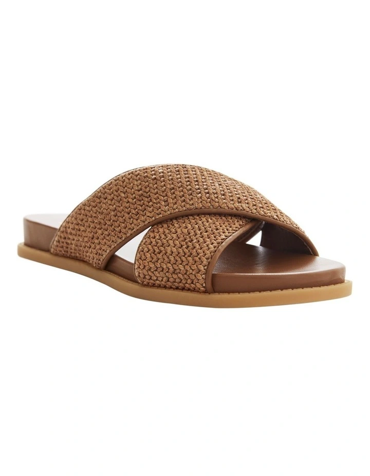 Dayna Sandals in Caramel Raffia image 5