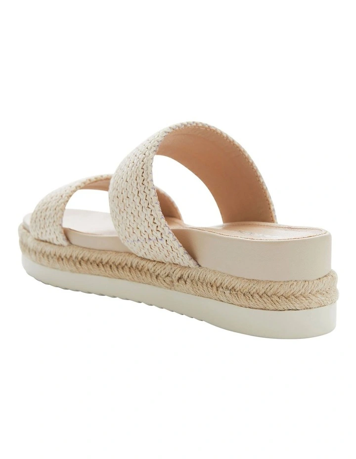 Winona Sandals in Beige Weave image 3