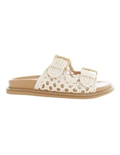 Bamboo Sandals in Beige Weave