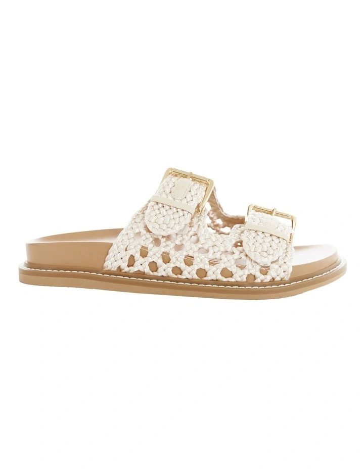 Bamboo Sandals in Beige Weave image 1