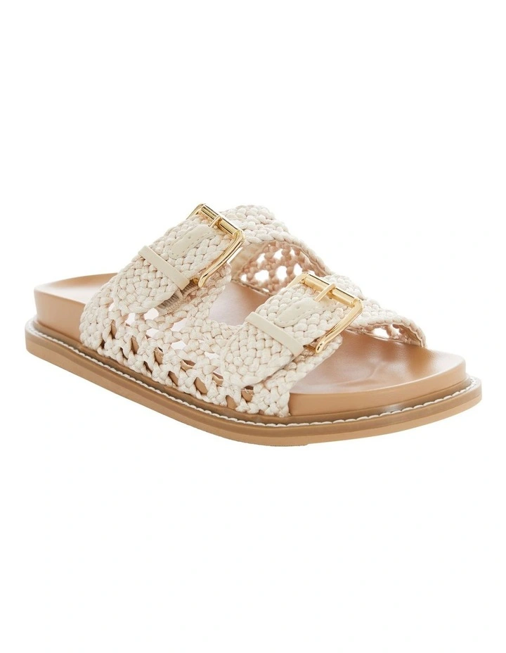 Bamboo Sandals in Beige Weave image 2