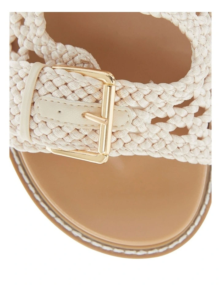 Bamboo Sandals in Beige Weave image 4