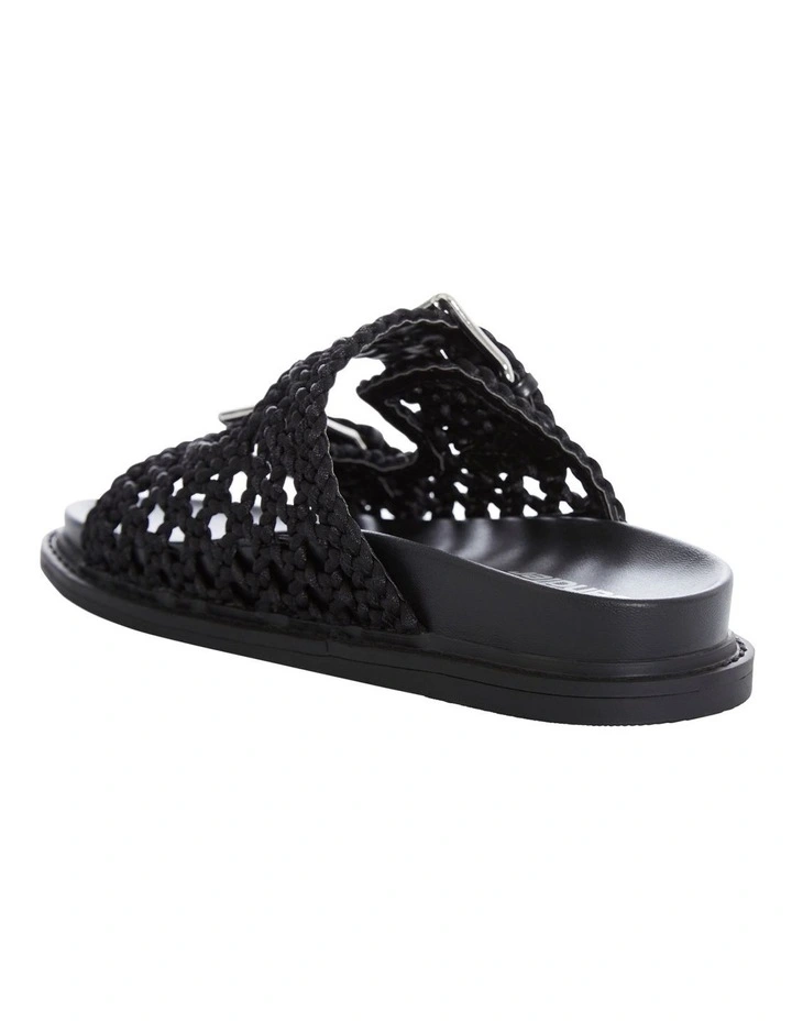 Bamboo Sandals in Black Weave image 3