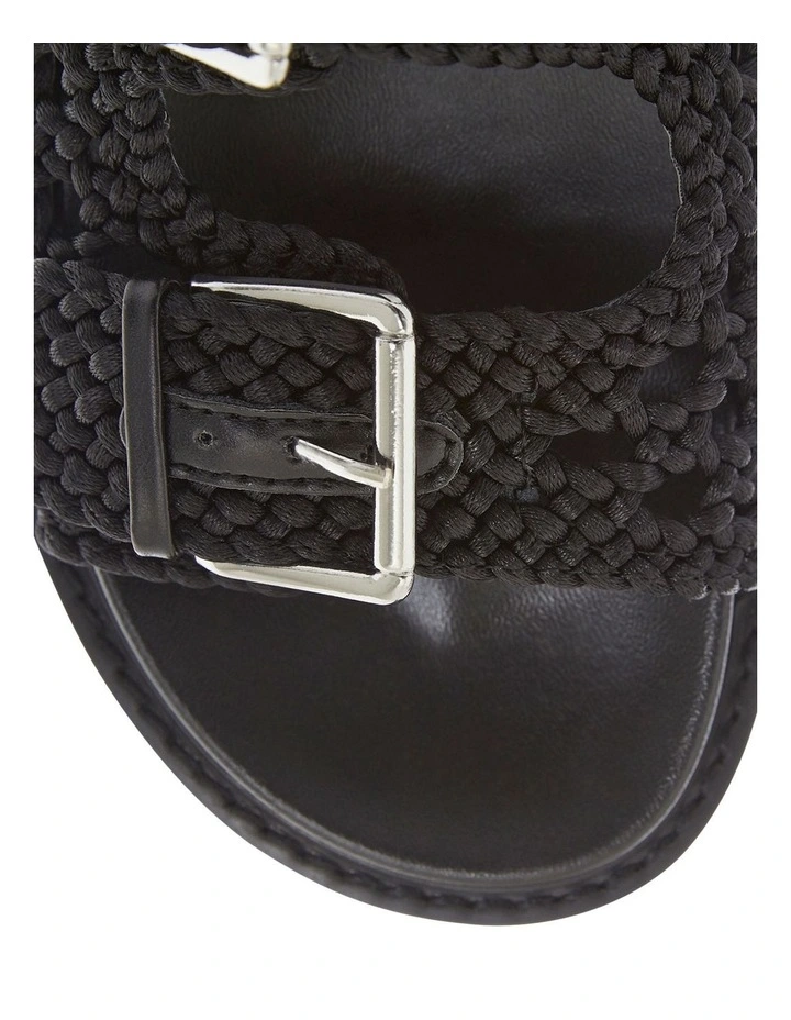 Bamboo Sandals in Black Weave image 4