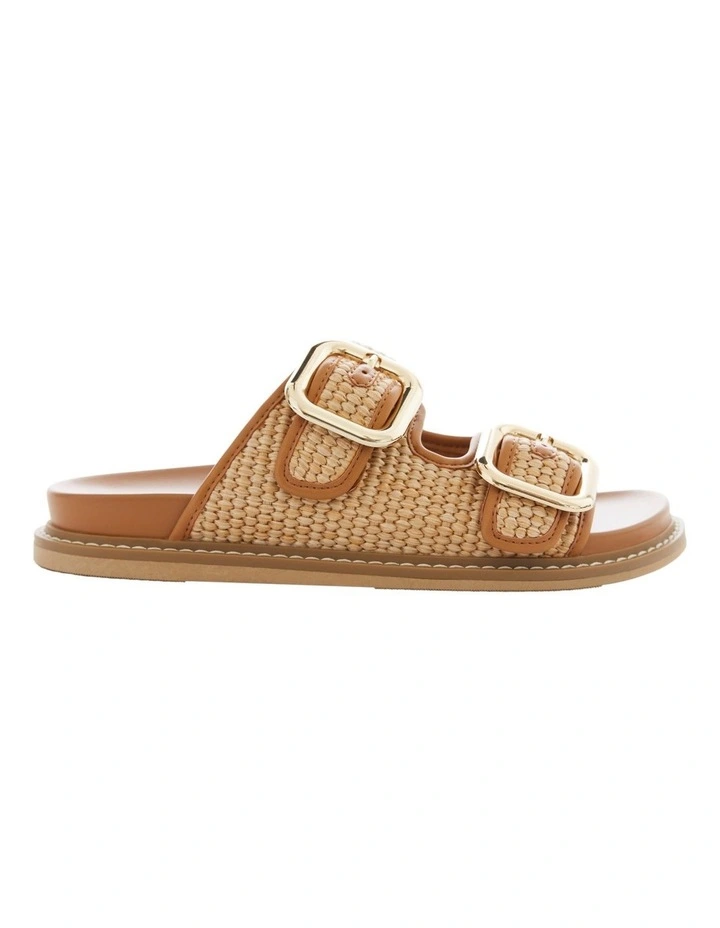 Byron Sandals in Tan Raffia image 1