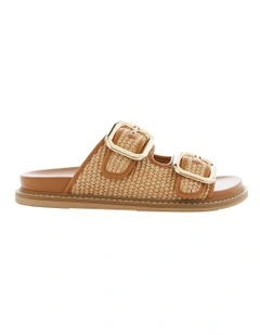 Byron Sandals in Tan Raffia