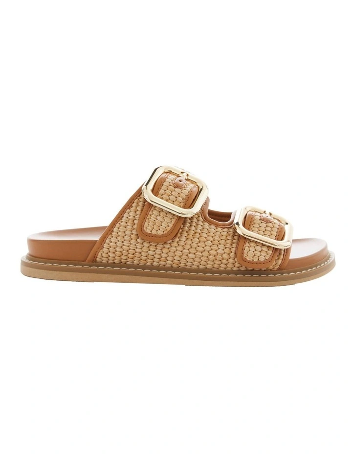 Byron Sandals in Tan Raffia image 1