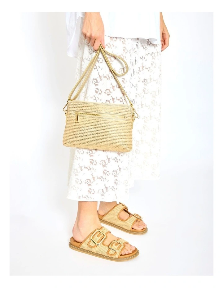 Byron Sandals in Tan Raffia image 2