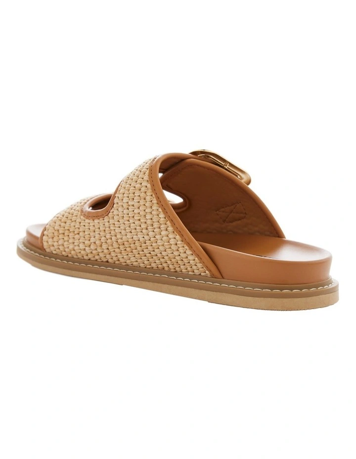 Byron Sandals in Tan Raffia image 3