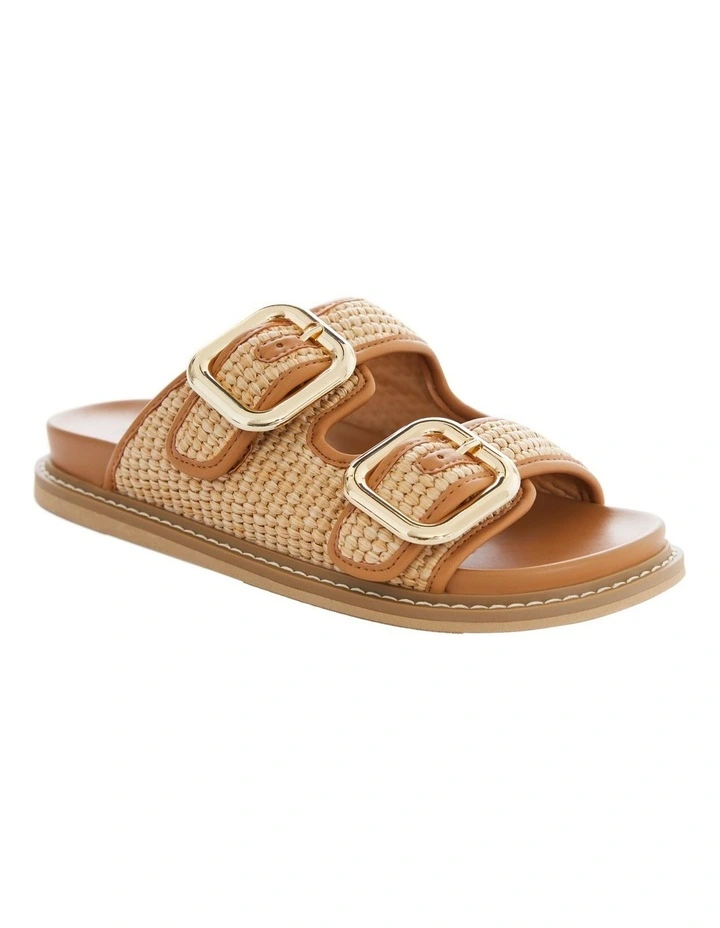 Byron Sandals in Tan Raffia image 3