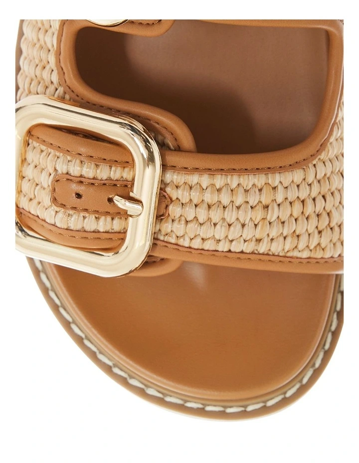Byron Sandals in Tan Raffia image 4