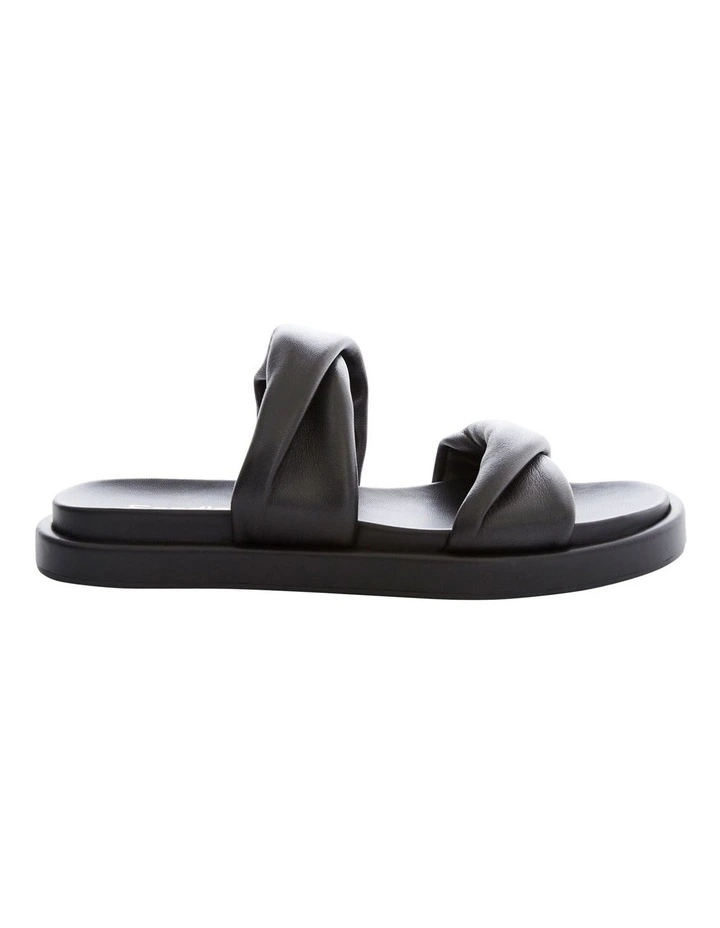 Nara Leather Sandals in Black image 1