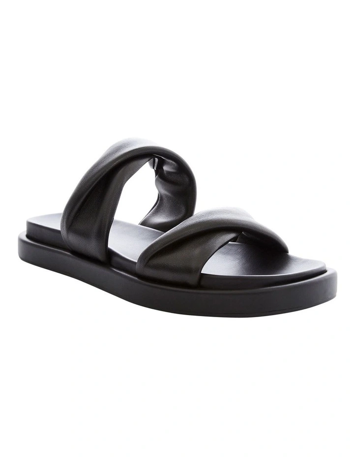 Nara Leather Sandals in Black image 2