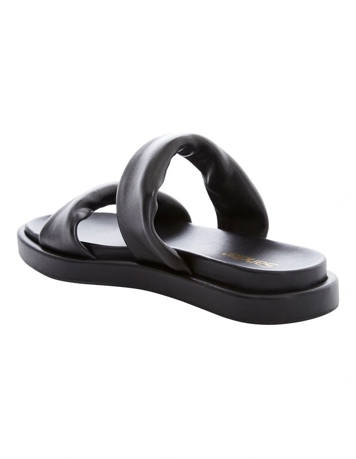 Nara Leather Sandals in Black image 3