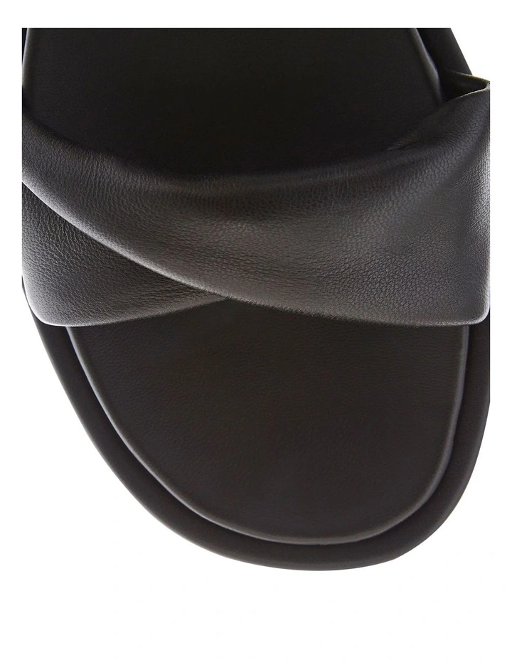 Nara Leather Sandals in Black image 4