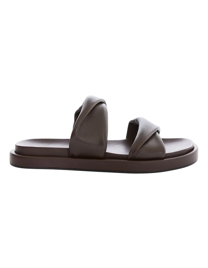 Nara Leather Sandals in Chocolate image 1