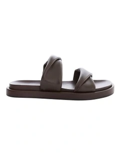 Nara Leather Sandals in Chocolate