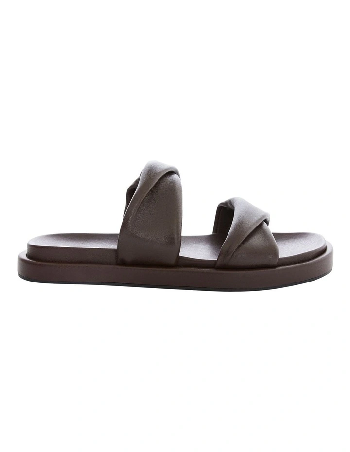 Nara Leather Sandals in Chocolate image 1