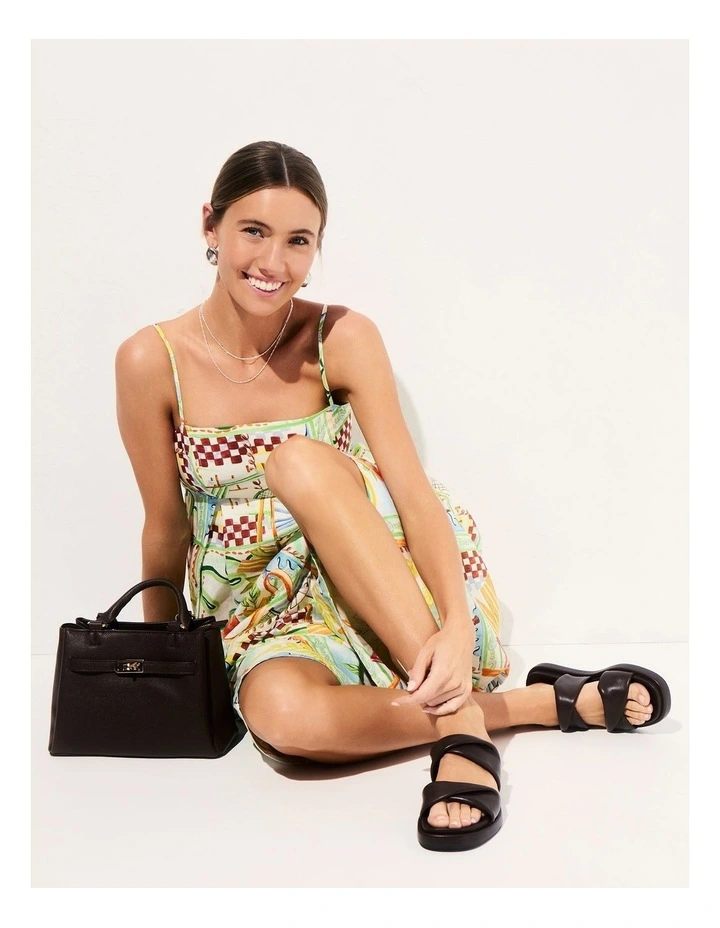 Nara Leather Sandals in Chocolate image 2