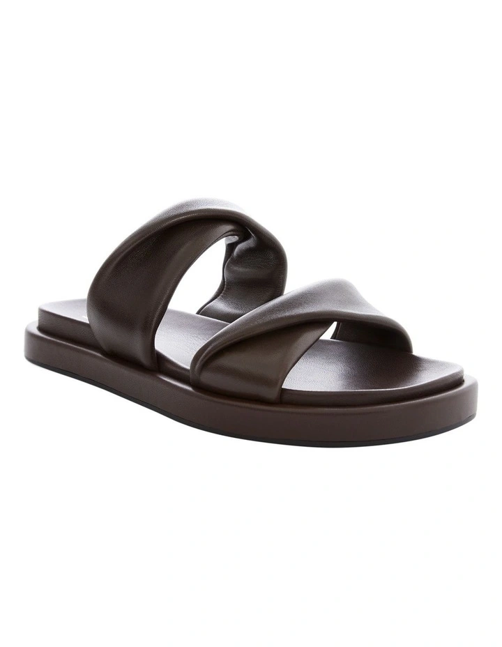 Nara Leather Sandals in Chocolate image 3