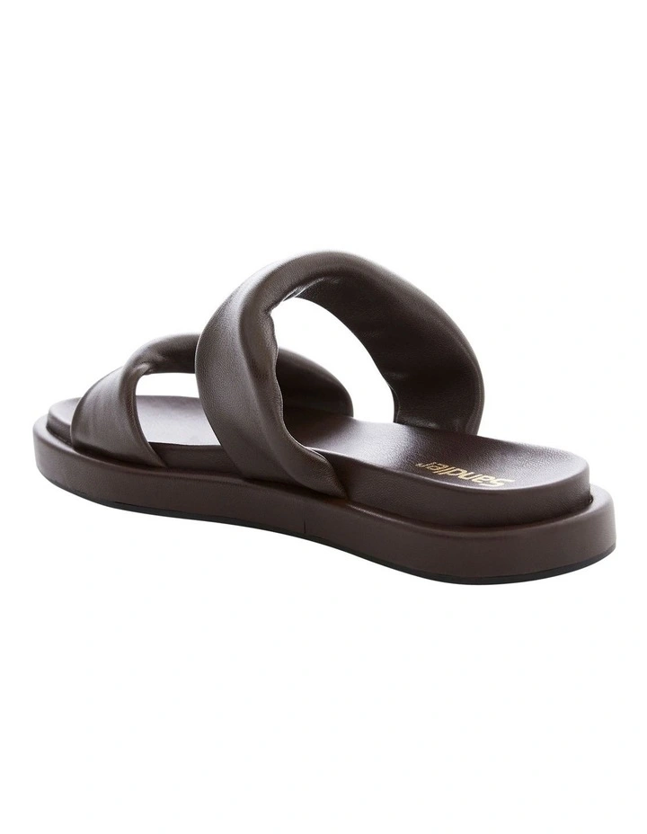 Nara Leather Sandals in Chocolate image 3